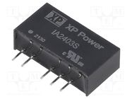 Converter: DC/DC; 1W; Uin: 24V; Uout: 3.3VDC; Uout2: -3.3VDC; SIP XP POWER