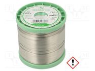 Tin; lead free; Sn96,5Ag3Cu0,5; 0.8mm; 1kg; reel; 217÷220°C 