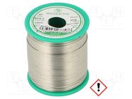 Tin; lead free; Sn99Ag0,3Cu0,7; 0.8mm; 0.25kg; reel; 217÷227°C 