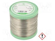 Tin; lead free; Sn99Ag0,3Cu0,7; 0.8mm; 1kg; reel; 217÷227°C 