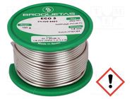 Tin; lead free; Sn99Ag0,3Cu0,7; 1.5mm; 0.1kg; reel; 217÷227°C 