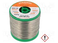 Tin; lead free; Sn99,3Cu0,7; 0.5mm; 0.5kg; reel; 227°C; Flux: SW26 STANNOL