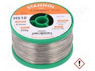 Tin; lead free; Sn96Ag3Cu1; 0.5mm; 0.25kg; reel; 217÷220°C; HS10 STANNOL