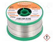 Tin; lead free; Sn96Ag3Cu1; 0.7mm; 0.25kg; reel; 217÷220°C; HS10 STANNOL