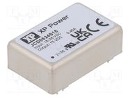 Converter: DC/DC; 6W; Uin: 18÷36V; Uout: 15VDC; Iout: 400mA; THT; JCD 