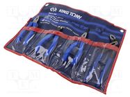 Kit: pliers; cutting,adjustable,universal; case; 4pcs. KING TONY