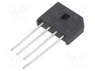 Bridge rectifier: single-phase; Urmax: 200V; If: 8A; Ifsm: 175A DC COMPONENTS