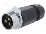 Connector: circular; plug; size 28; 02; female; PIN: 3; for latch 