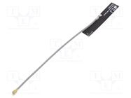 Antenna; Bluetooth,WiFi; 2.2dBi,3.8dBi; 100mm; U.FL 2J