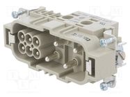 Connector: HDC; male; PIN: 10(4+6); size 16; contact insert; 690V WIELAND