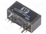 Converter: DC/DC; 9W; Uin: 9÷18V; Uout: 15VDC; Uout2: -15VDC; SIP8 XP POWER