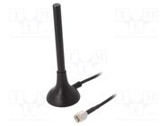 Antenna; 2.2dBi,2.7dBi; magnet; 94mm; LL100; male,SMA 2J