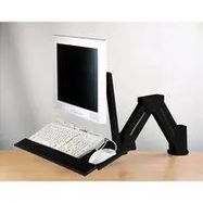 Desk Mounted LCD Mount with Keyboard Tray