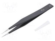 Tweezers; Blade tip shape: sharp; Tweezers len: 127mm; ESD 