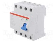 RCD breaker; Inom: 63A; Ires: 500mA; Max surge current: 5000A; IP20 ABB