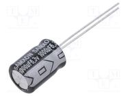 Capacitor: electrolytic; THT; 1mF; 6.3VDC; Ø8x16mm; ±20%; -40÷105°C SAMXON