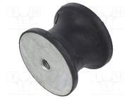 Vibration damper; M12; Ø: 70mm; rubber; L: 53mm; H: 12mm; 2597N ELESA+GANTER