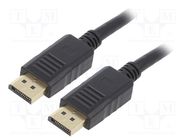 Cable; DisplayPort 1.2; DisplayPort plug,both sides; PVC; 1.8m GEMBIRD