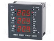 Meter: network parameters; on panel; digital,mounting; LED x3 LUMEL