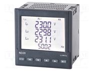 Meter: network parameters; digital,mounting; LCD 3,5"; ND20; IP65 LUMEL