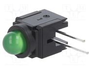 LED; in housing; 5mm; No.of diodes: 1; green; 30mA; Lens: green; 60° SCHURTER