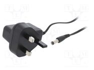 Power supply: switching; mains,plug; 6VDC; 0.83A; 5W; Out: 5,5/2,1 XP POWER