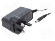 Power supply: switching; mains,plug; 12VDC; 3A; 36W; Out: 5,5/2,1 XP POWER