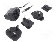 Power supply: switching; mains,plug-in; 9VDC; 0.55A; 5W; 78% XP POWER