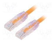 Patch cord; TX6A™ 10Gig,U/UTP; 6a; wire; Cu; PVC; orange; 2m; 24AWG PANDUIT