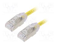 Patch cord; F/UTP,TX6A-28™; 6a; wire; Cu; LSZH; yellow; 0.5m; 28AWG PANDUIT