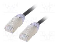 Patch cord; F/UTP,TX6A-28™; 6a; wire; Cu; LSZH; black; 0.5m; 28AWG PANDUIT