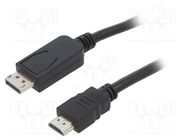 Cable; DisplayPort 1.1,HDMI 2.0; DisplayPort plug,HDMI plug GEMBIRD