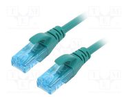 Patch cord; U/UTP; 5e; stranded; CCA; PVC; green; 0.25m; 26AWG DIGITUS