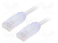 Patch cord; TX6A-28™,U/UTP; 6a; wire; Cu; LSZH; white; 3m; 28AWG PANDUIT