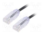 Patch cord; TX6-28™,U/UTP; 6; stranded; Cu; LSZH; black; 2m; 28AWG PANDUIT