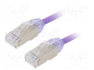 Patch cord; F/UTP,TX6A-28™; 6a; wire; Cu; LSZH; violet; 2m; 28AWG PANDUIT