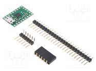 Module: adapter; USB-UART; CP2102N; USB micro; 1.5x2.4mm POLOLU