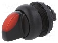 Switch: rotary; 22mm; Stabl.pos: 2; red; M22-FLED,M22-LED; IP67 EATON ELECTRIC