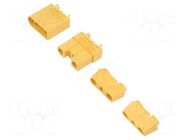 Connector: DC supply; plug; male + female; MT90; 40A; PIN: 6; yellow 