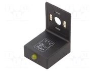 Mounting adapter; form A; PIN: 2; with LED; 24V; Colour: yellow MOLEX