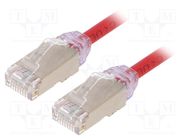 Patch cord; F/UTP,TX6A-28™; 6a; wire; Cu; LSZH; red; 5m; 28AWG PANDUIT