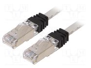 Patch cord; S/FTP,TX6A™ 10Gig; 6a; stranded; Cu; LSZH; grey; 1m PANDUIT