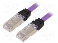 Patch cord; S/FTP,TX6A™ 10Gig; 6a; stranded; Cu; LSZH; violet; 1m PANDUIT