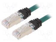 Patch cord; S/FTP,TX6A™ 10Gig; 6a; stranded; Cu; LSZH; green; 2m PANDUIT