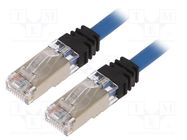 Patch cord; S/FTP,TX6A™ 10Gig; 6a; stranded; Cu; LSZH; blue; 3m PANDUIT