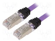 Patch cord; S/FTP,TX6A™ 10Gig; 6a; stranded; Cu; LSZH; violet; 3m PANDUIT