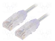 Patch cord; TX6-28™,U/UTP; 6; stranded; Cu; LSZH; white; 3m; 28AWG PANDUIT