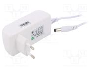 Power supply: switching; mains,plug; 24VDC; 1A; 24W; Plug: EU; white POS