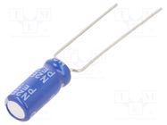 Capacitor: electrolytic; THT; 47uF; 35VDC; Ø5x11mm; ±20%; 2000h SAMWHA