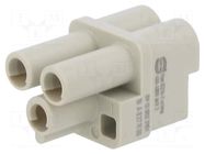 Connector: HDC; contact insert; female; 40A; 400V; Han Q; PIN: 3 HARTING